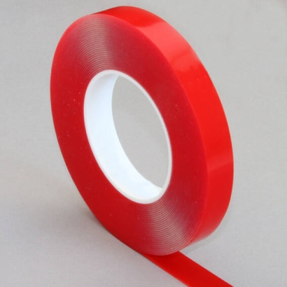 Dubbelzijdig puur acrylaat tape, zeer transparant, 1 mm dik, zeer sterke klevend, OL100 12 mm