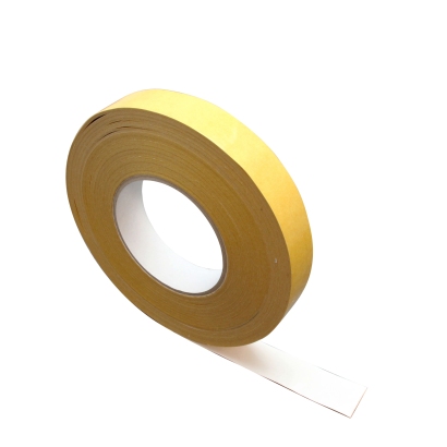 Dubbelzijdig PVC tape, wit, sterke acrylaatlijm, CLM22 15 mm