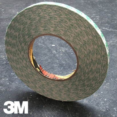 3M 9087, dubbelzijdig PVC tape,wit, zeer sterk acrylaatlijm 6 mm