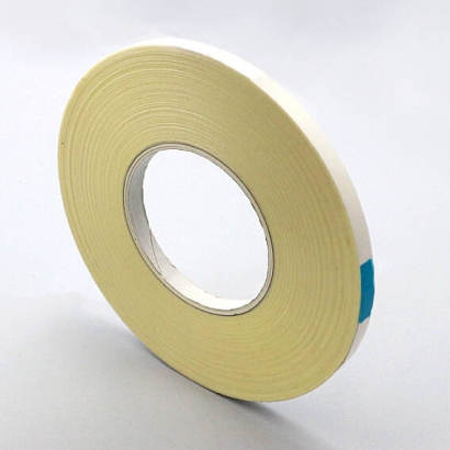 Dubbelzijdig PET tape, zeer sterk/zeer sterk, witte schutlaag 9 mm | 50 m
