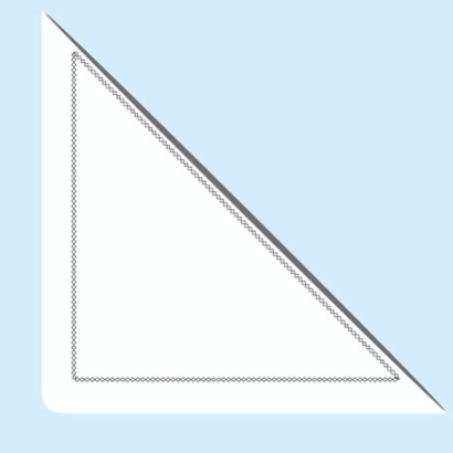 Driehoek insteekhoezen 140 x 140 mm, met vulniveau, zelfklevend 