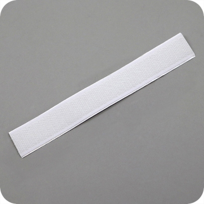 Klittenbandstrips, zelfklevend, haak, 20 mm, wit 