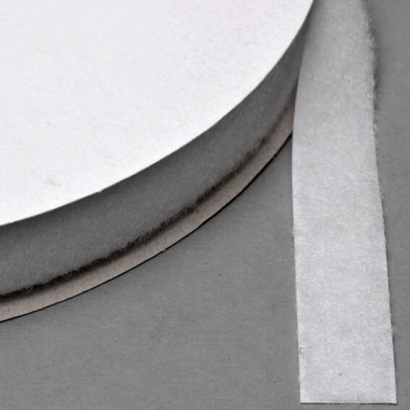 Klittenband, vernaaibaar, lus (rol met 25 m) 16 mm | wit