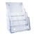 Brochurehouder voor aan de muur of als staande houder, polystyreen, transparant PTXC 4 x A4 