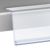 Prijsrail/scanrail HE, zelfklevend, 15° leeshoek 39 mm | 1000 mm | transparant  | zelfklevend (standaard tape) 