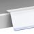 Prijsrail/scanrail HE, zelfklevend, 15° leeshoek 39 mm | 1000 mm | wit  | zelfklevend (standaard tape) 
