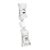 Sign-Clip met 2 kleine klemmen, transparant zonder verlenging 