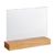 Acryl tafelstandaard met houten voet Eiken  | A6  | dwars/liggend formaat 