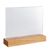 Acryl tafelstandaard met houten voet Eiken  | A5  | dwars/liggend formaat 