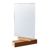 Tafelstandaard draaibaar, met acryl display en houten basis A5 