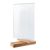Tafelstandaard draaibaar, met acryl display en houten basis A4 