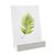 Houten kaarthouder 100 mm | wit  | schuine insteekgleuf  | gelakt / gecoat 