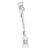 Sign-Clip met 2 kleine klemmen, 6 cm verlenging, transparant 6 cm verlenging 