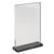 magnetische T-standaard met matzwarte voet A4 - 210 x 297 mm  | staand formaat 