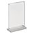 magnetische T-standaard met transparante, matte voet A5 - 148 x 210 mm  | staand formaat 