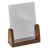 Tafelstandaard hout LignoLine A6  | staand formaat  | Notenhout|acryl (PMMA) 