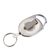 Uittrekbare sleutelhanger met clip wit|transparant 