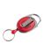 Uittrekbare sleutelhanger met clip rood|transparant 