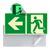 Reddingssymbool vluchtweg fotoluminescent, kunststof, ISO 7010 links 