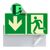 Reddingssymbool vluchtweg fotoluminescent, kunststof, ISO 7010 naar beneden 