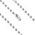 Kogelketting met sluiting 300 mm | 3.2 mm | zilver  |  