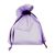 Organza zakjes met satijnbandsluiting paars  | 90 x 120 mm 