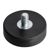 Magneet met rubbercoating met schroefdraad zwart  | 22 mm | M4x6,5 mm 