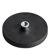 Magneet met rubbercoating met draadbus zwart  | 43 mm | M4 