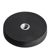 Magneet met rubbercoating met inwendige schroefdraad zwart  | 31 mm
