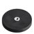 Magneet met rubbercoating met inwendige schroefdraad zwart  | 43 mm