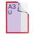 Magneetframe A3, magnetisch rood 