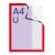 Magneetframe A4, magnetisch rood 