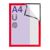 Magneetframe A4, zelfklevend rood  | volledig zelfklevend 