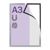 Magneetframe A3, zelfklevend zilver  | randklevend (best price) 