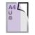 Magneetframe A4, zelfklevend zilver  | randklevend (best price) 
