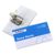 Naambadges wit klemmen urban 75 x 40 mm  | combinatieclip, draaibaar 