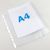 Showtassen A4 met klep, gekleurde rand blauw 