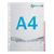 Showtassen A4, half gekleurde markeringsrand, PP-folie rood 
