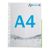 Showtassen A4, half gekleurde markeringsrand, PP-folie groen 