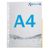 Showtassen A4, half gekleurde markeringsrand, PP-folie null