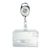 Hard plastic ID-kaarthouders met uittrekbare sleutelhanger wit|transparant  | schuifmechanisme 