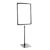Posterframe met voet en houder (set) A3 zwart  | onderstel: zwart  | Aluminium stang verstelbaar van 350 - 550 mm 