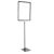 Posterframe met voet en houder (set) A3 zwart  | onderstel: zwart  | aluminium stang verstelbaar van 600 - 900 mm 