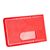 Pashouder van hard plastic met uitsparing rood  | uitsparing 