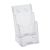 Brochurehouder voor aan de muur of als staande houder, polystyreen, transparant PTXC 2 x 1/3 A4 