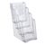Brochurehouder voor aan de muur of als staande houder, polystyreen, transparant PTXC 4 x 1/3 A4 