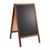 Stoepbord hout WOOD-STOP Lite S, 44 x 66 cm met krijtbord houtlook 
