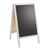 Stoepbord hout WOOD-STOP Lite S, 44 x 66 cm krijtbord, wit wit 