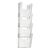 Wandfolderhouder, polystyreen, transparant PTXK A4  | staand formaat  | 4 vak 