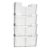 Wandfolderhouder, polystyreen, incl. verdelers, transparant PTXK A4 + A5  | liggend formaat  | 4 vak 